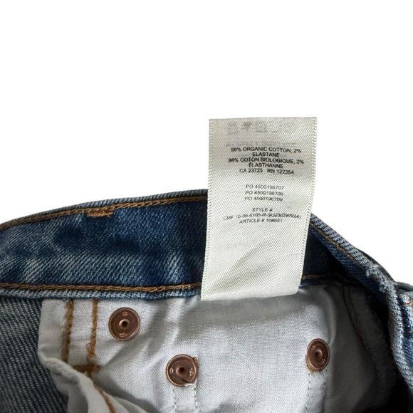 Denim Forum Size 23 Arlo Hi-Rise Straight Medium Blue Wash Stretch Denim Jeans - Picture 5 of 8